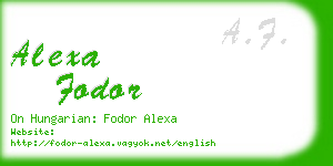 alexa fodor business card